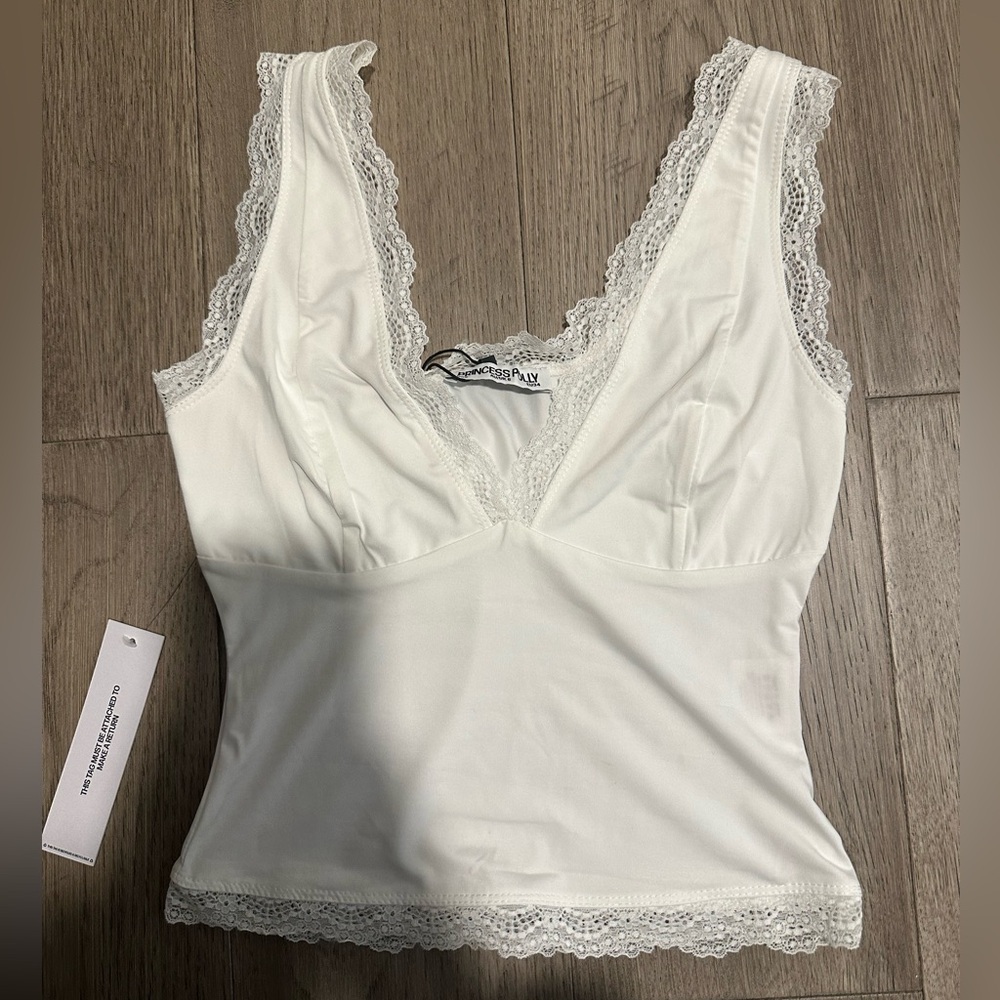 Princess Polly Primavera White Tank Top